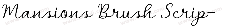 Mansions Brush Scrip字体转换